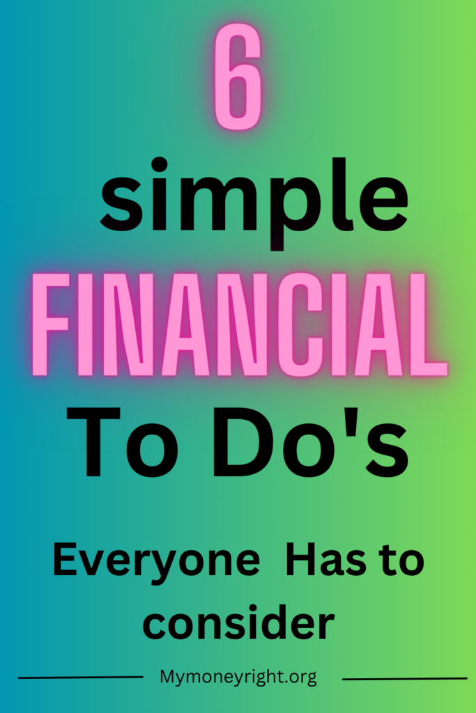 6 simple financial plan checklist items